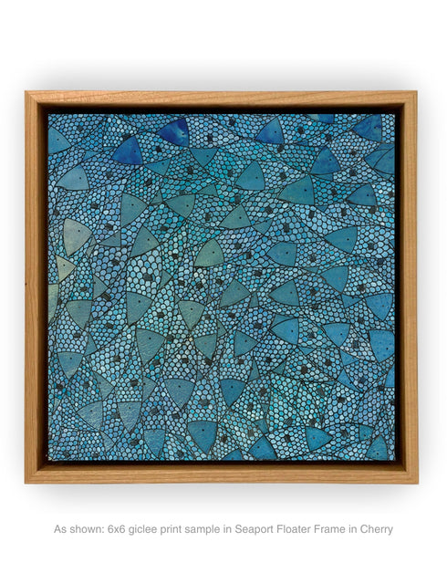 Blue Sardines | Framed Giclee Print on Canvas